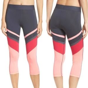 ZELLA MULTICOLORS CAPRI LEGGINGS ELASTIC WAISTBAND 7/8 SIZE S PETITE